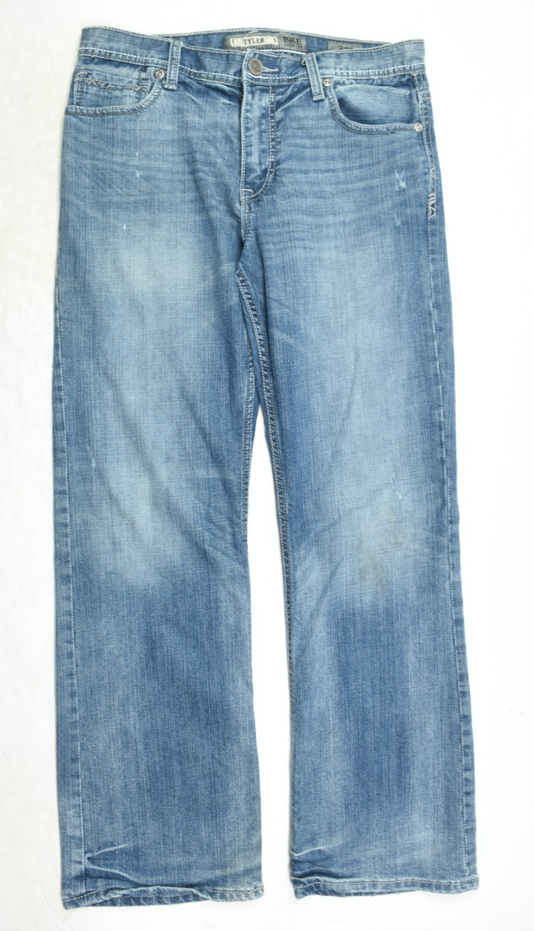 BKE Buckle Tyler Jeans Mens 32x32 Blue Loose Fit Straight Leg Bootcut Denim